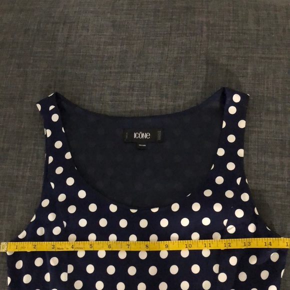 Polkadot dress in navy blue size XS - Picture 4 of 5